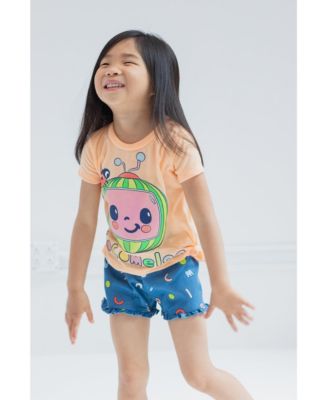 Baby Girls T-Shirt and French Terry Shorts Outfit Set