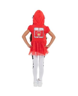 Girls Hooded Cosplay T-Shirt Dress and Leggings Outfit Set to (2T - 7-8)