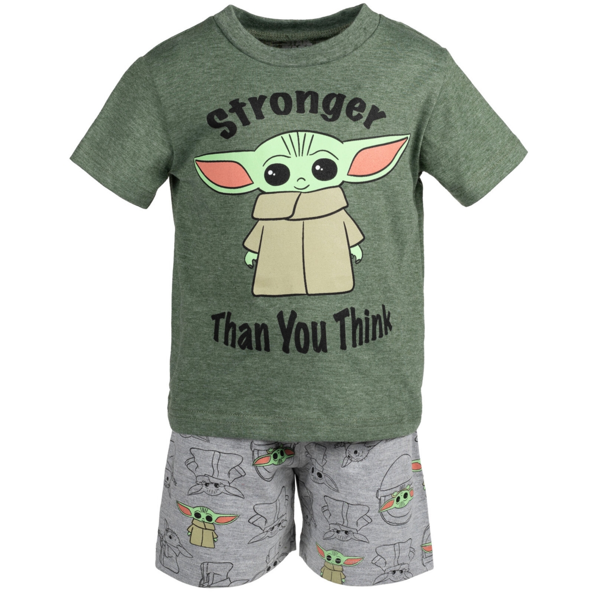 Starwars Toddler Boys Star Wars The Mandalorian The T-Shirt and French Terry Shorts Outfit Set to