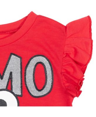 Little Girls Elmo Peplum T-Shirt and French Terry Shorts Outfit Set