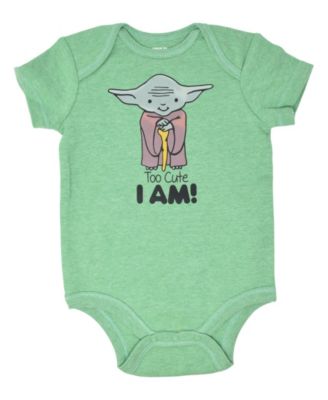 Baby Boys Chewbacca C-3PO R2-D2 Darth Vader Yoda 5 Pack Short Sleeve Bodysuits Newborn to