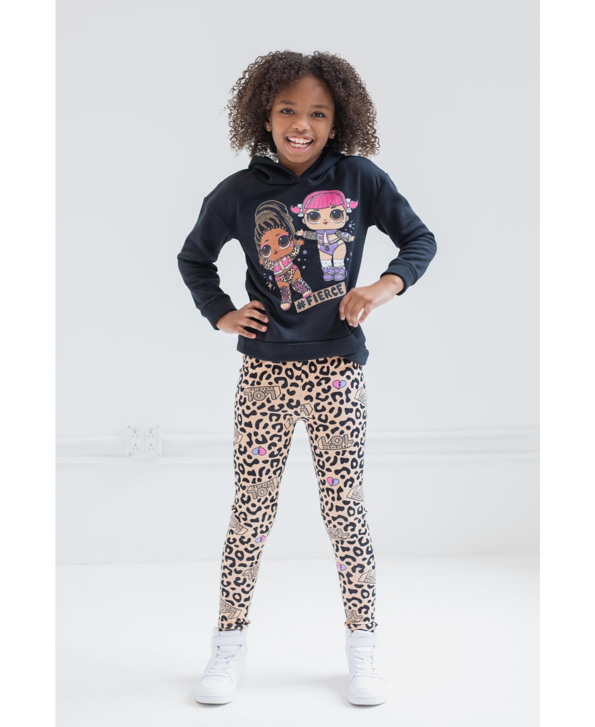 L.o.l. Surprise! Girls Roller Sk8er Daring Diva Diva Pullover Fleece Hoodie and Leggings Outfit Set to -/ gold