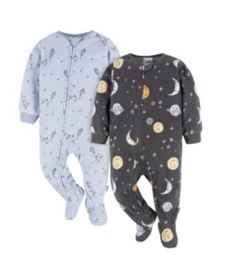 Toddler Boys Footed Blanket Sleepers, 2-Pack