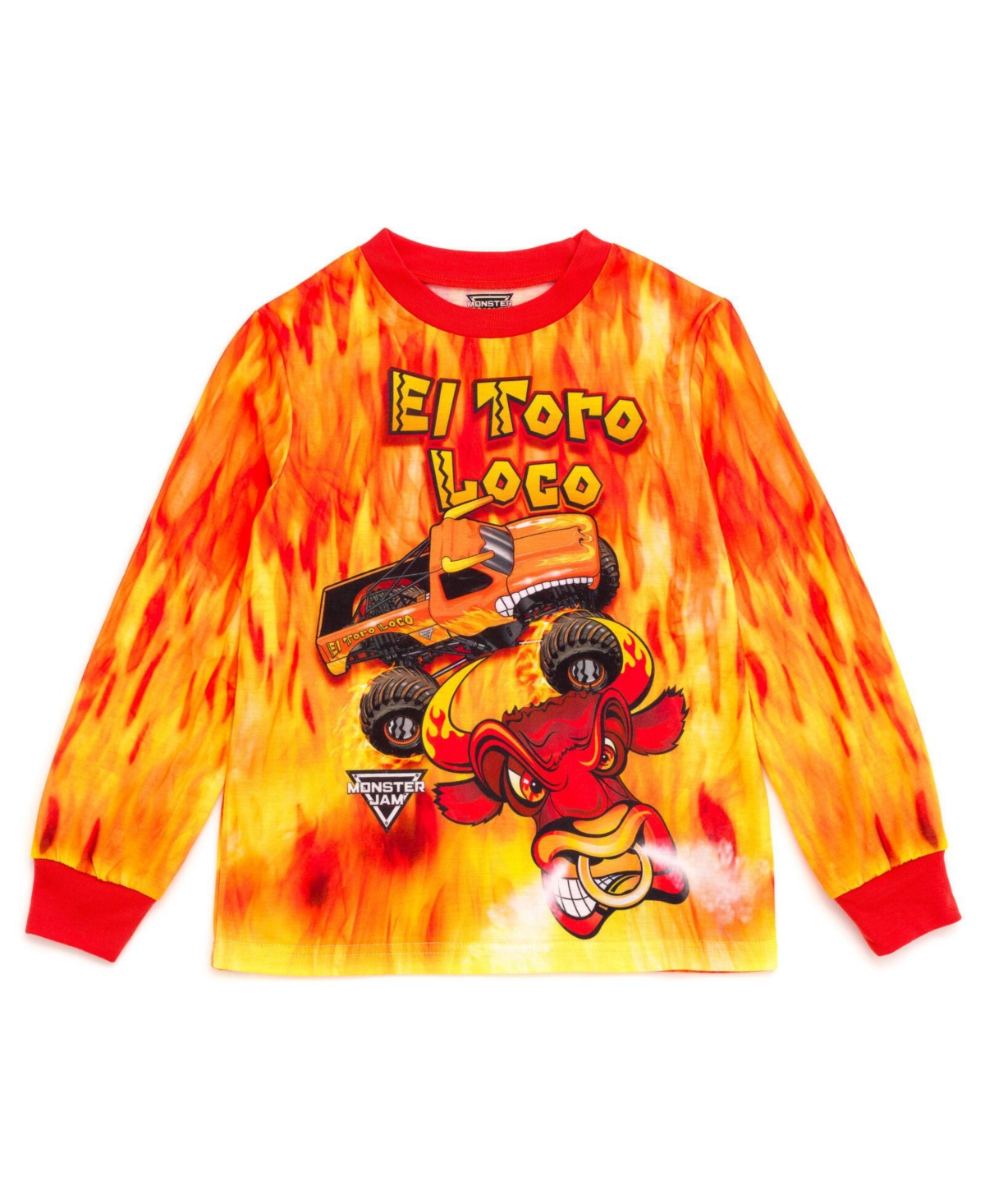 Monster Jam Toddler Boys Pullover Pajama Shirt and Pants Sleep Set to Grave DiggerMegalodon - El toro loco