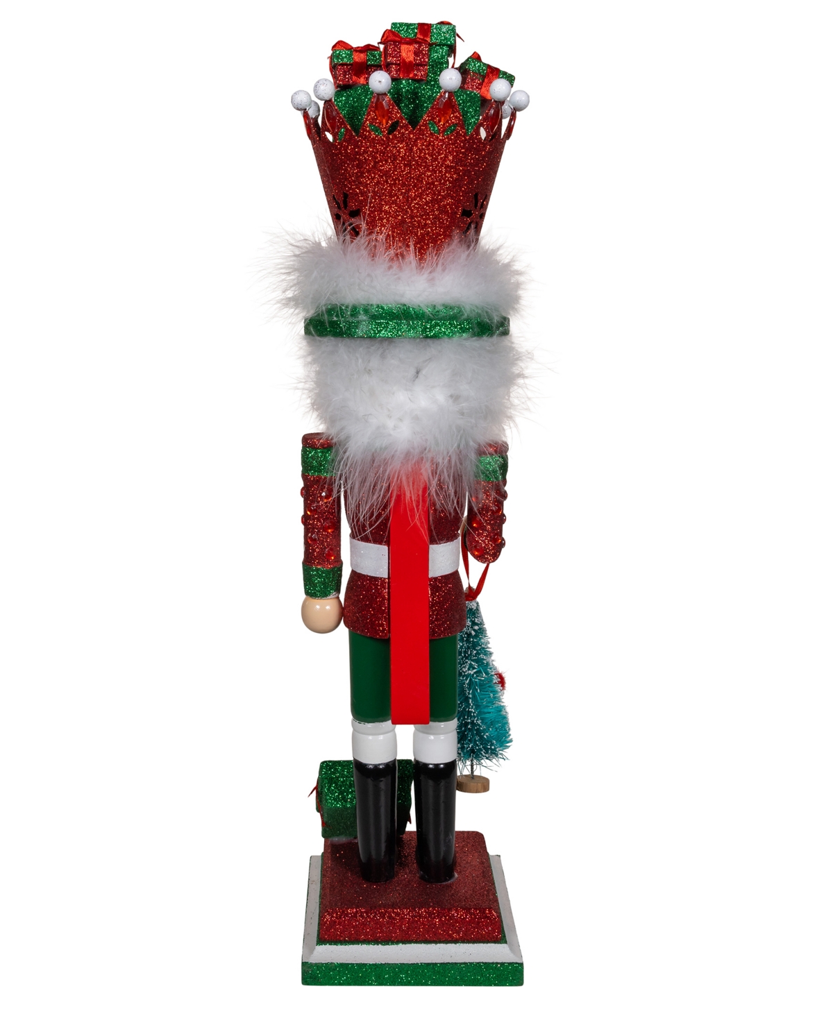 Kurt Adler 18-inch Hollywood Nutcrackers With Presents Crown In Red