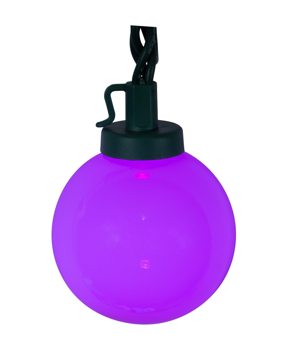Kurt Adler 11.5-Foot Ul 10-Light Multicolor Led Opaque G50 Light Set With Green Wire