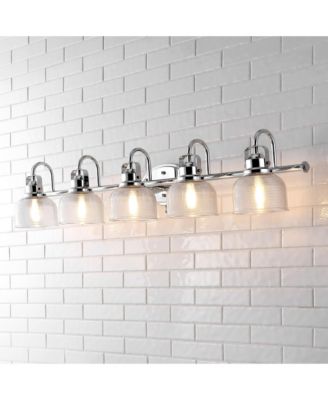 Virginia 42.75" 5-Light Metal/Glass LED Vanity Light, Chrome