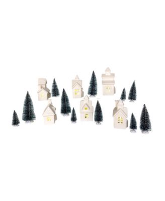 Lighted Porcelain House 24-Piece Set