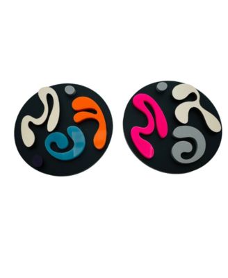 Swanky Designs 3D Circle Studs - Black