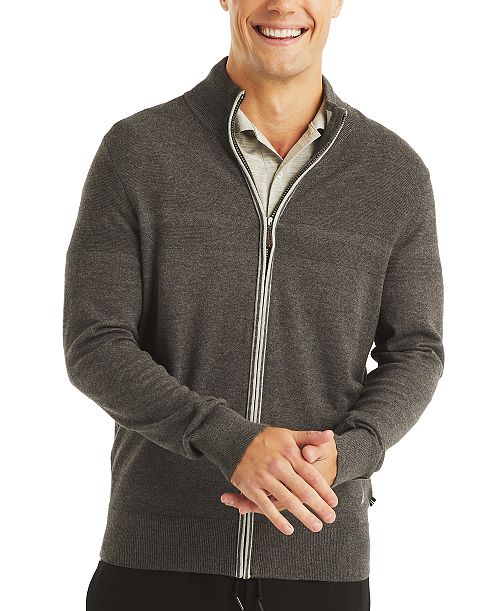 alfani Nautica Men's Navtech Mock-Neck Full-Zip Sweater Men's Fashion & Accessories