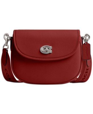 COACH - Polished Pebble Leather Willow Saddle Bag