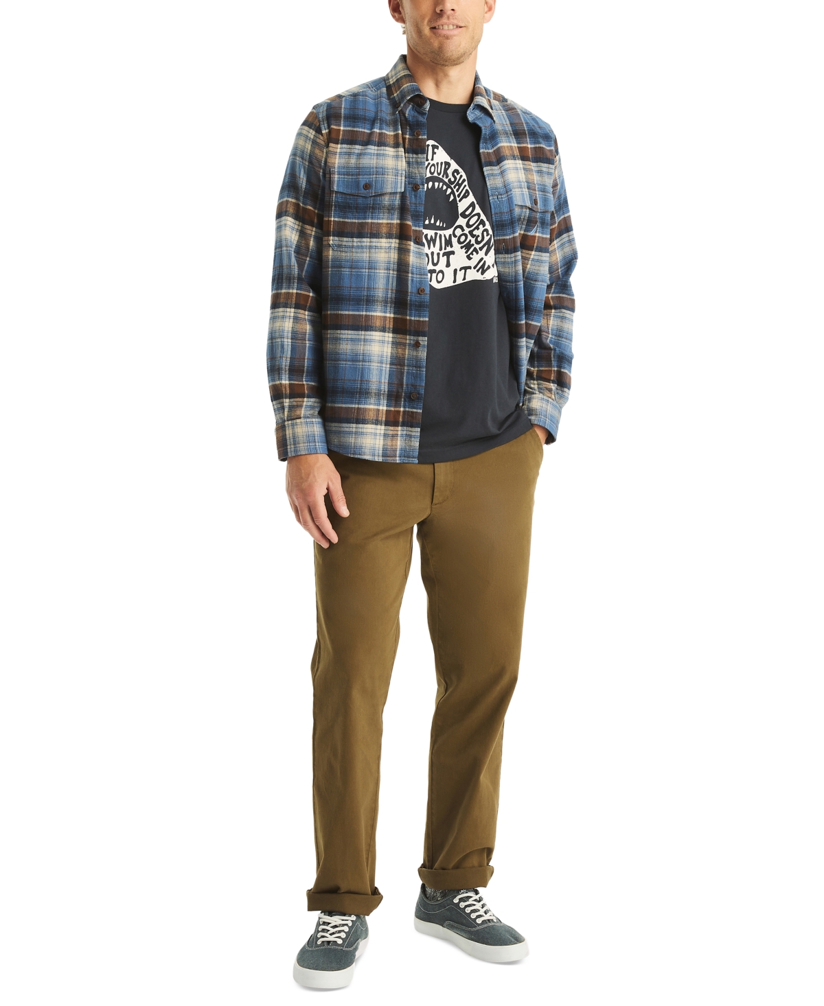 NAUTICA MEN'S WHIMSICAL SHARK GRAPHIC T-SHIRT 