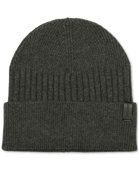 Мужская шапка Calvin Klein Mixed Stitch Beanie, цвет: Угольный