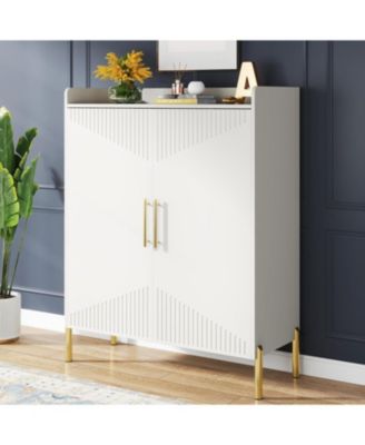 Large Shoe Cabinet with Doors, 6-Tier Entryway Shoe Storage Cabinet with Shelves, 30 Pairs Modern Shoes Rack