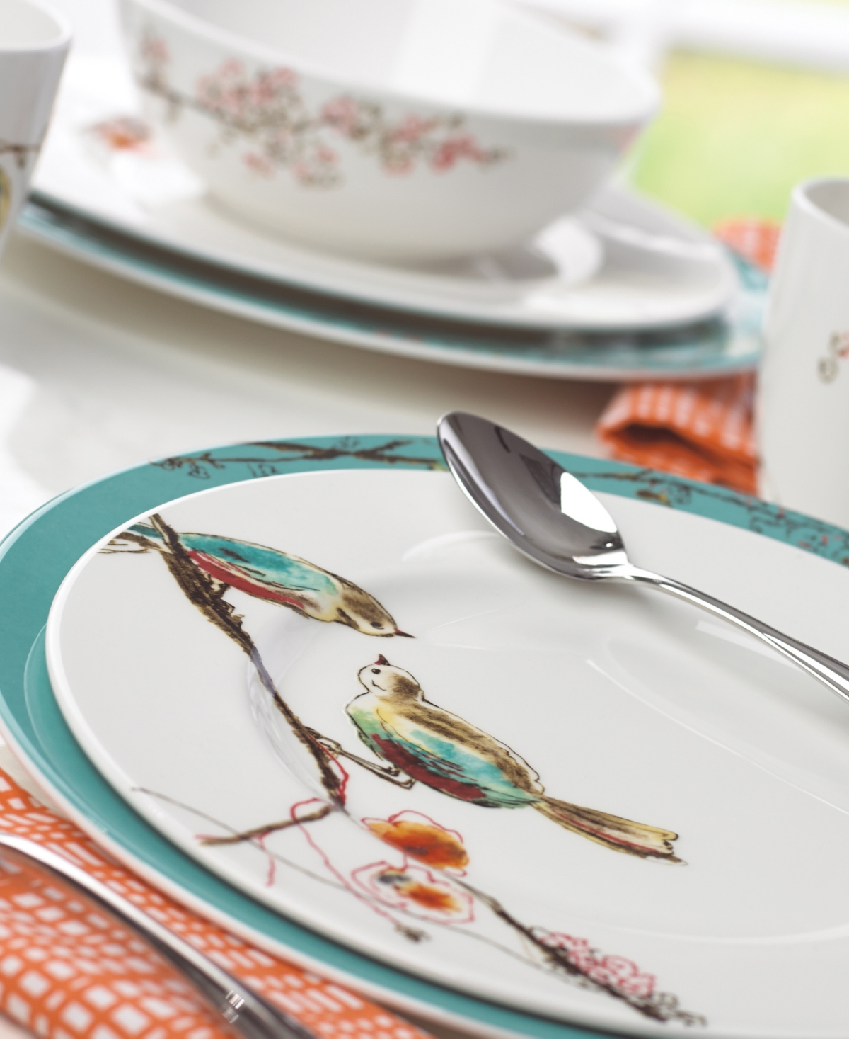 Lenox Chirp Salad Plates, Set Of 4 In White