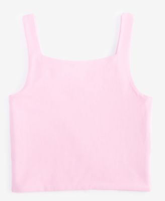 With Jules - Big Girls Square-Neck Cropped Tank Top