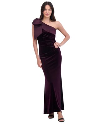 Eliza j one shoulder bow gown hotsell