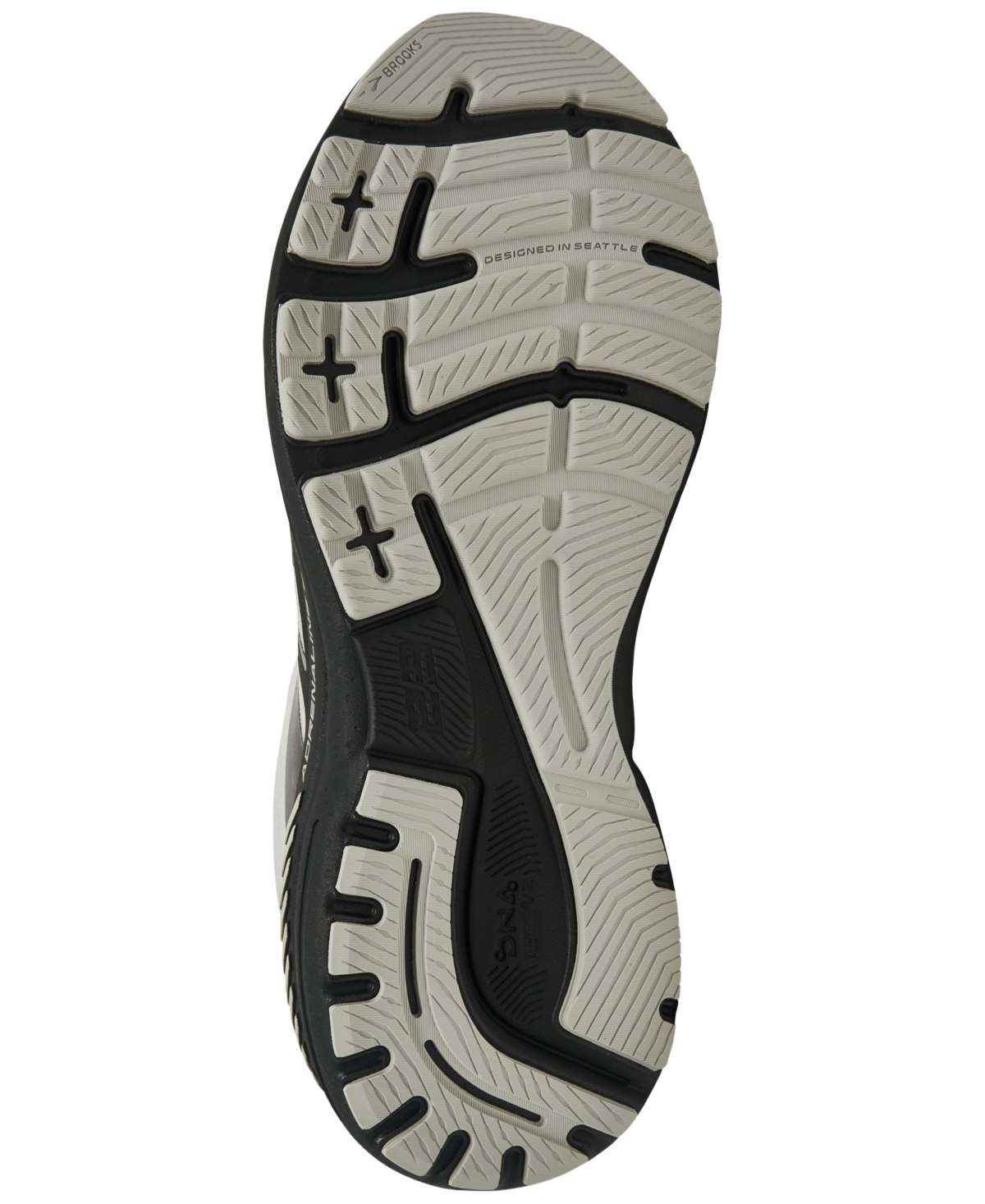 Brooks Men's Adrenaline Gts 23 Wide-Width Running Sneakers from Finish Line - Ebony, Alloy