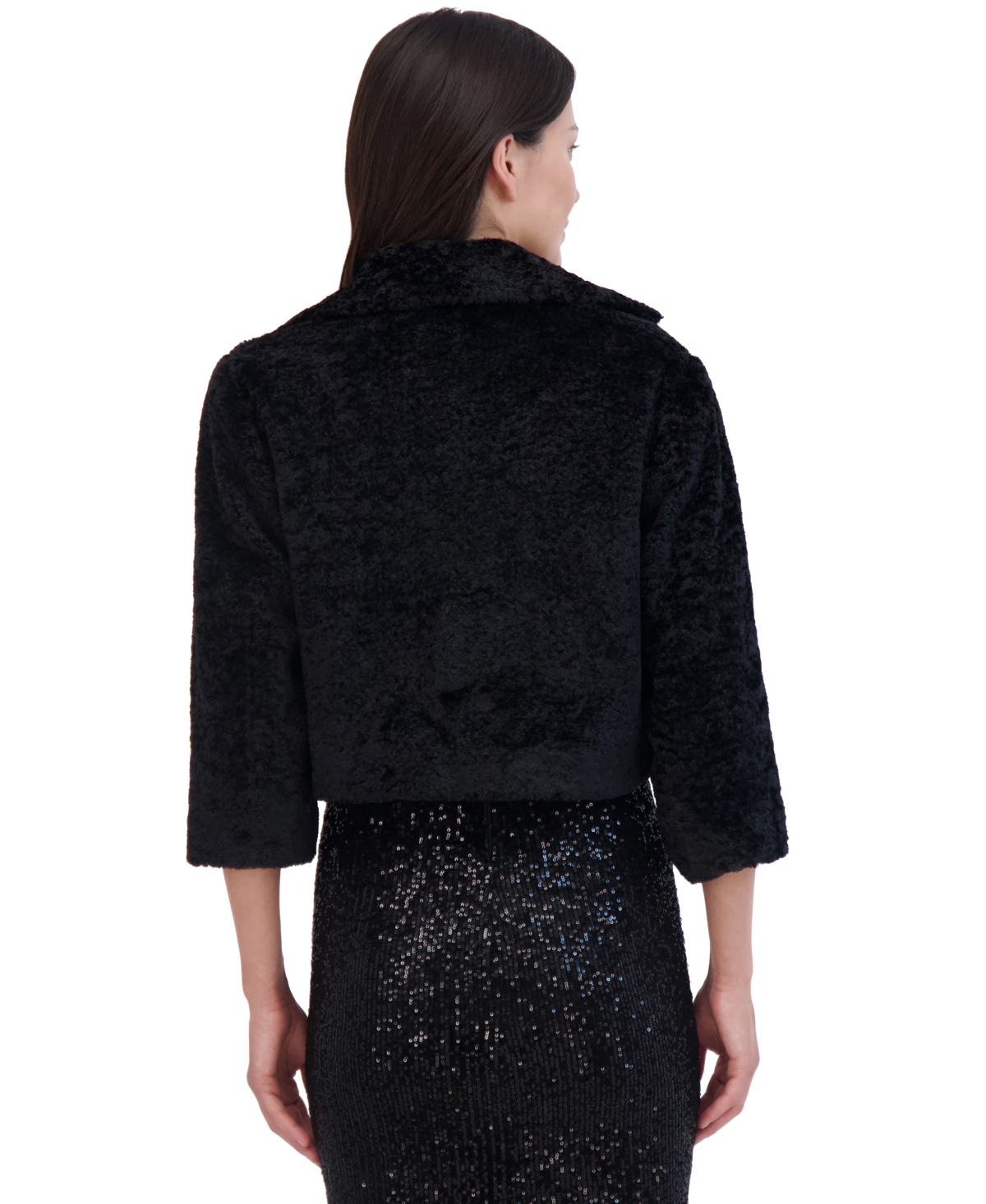 Eliza J Women's Faux-fur Bolero In Black