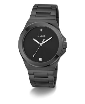 Men's Analog Black Stainless Steel Watch 44mm