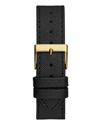 Women's Multi-Function Black Leather Watch 36mm