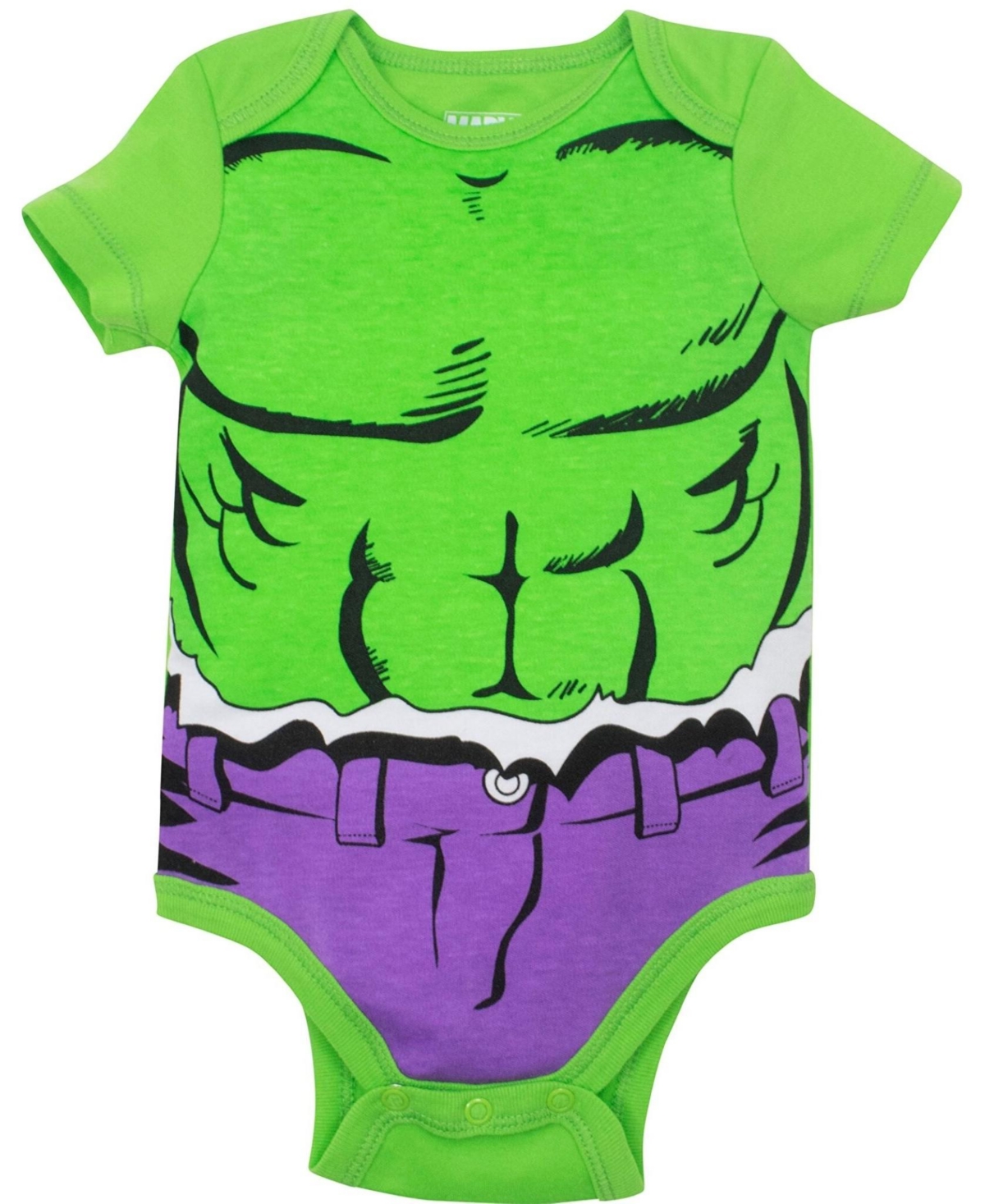 Marvel Avengers Captain America Spider-Man Thor Hulk Cosplay Short Sleeve Baby Bodysuit and Hat Newborn to Infant