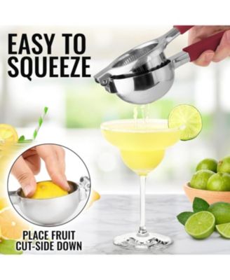 Stainless Steel Lemon Squeezer – Heavy Duty, Solid Metal Bowl, Easy to Use