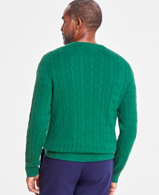 Men's Cable-Knit Cotton Sweater, Created for Macy's 