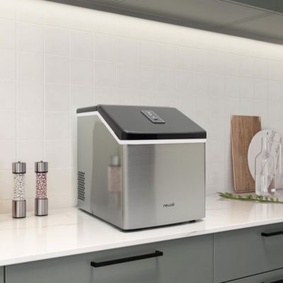 Countertop Clear Ice Maker 40 lbs Daily Output with BPA-Free Easy-Clean Parts for Cocktails and More
