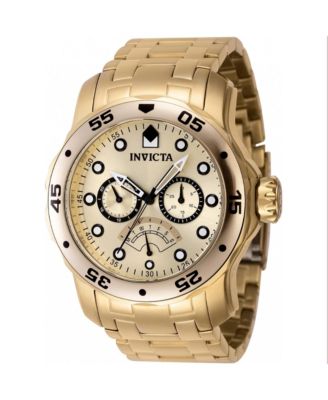 Invicta Men s 46997 Pro Diver Quartz Chronograph Gold Dial Watch Macy s