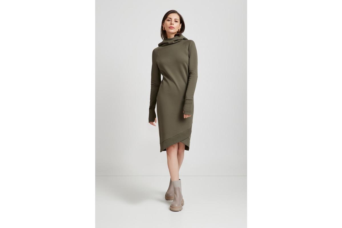 Women's Walker Sweatshirt Dress - Melange grey
