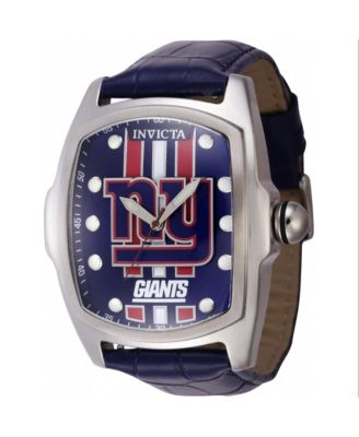 Invicta Men s 45455 NFL New York Giants Quartz 2 Hand Blue Dial Watch Macy s