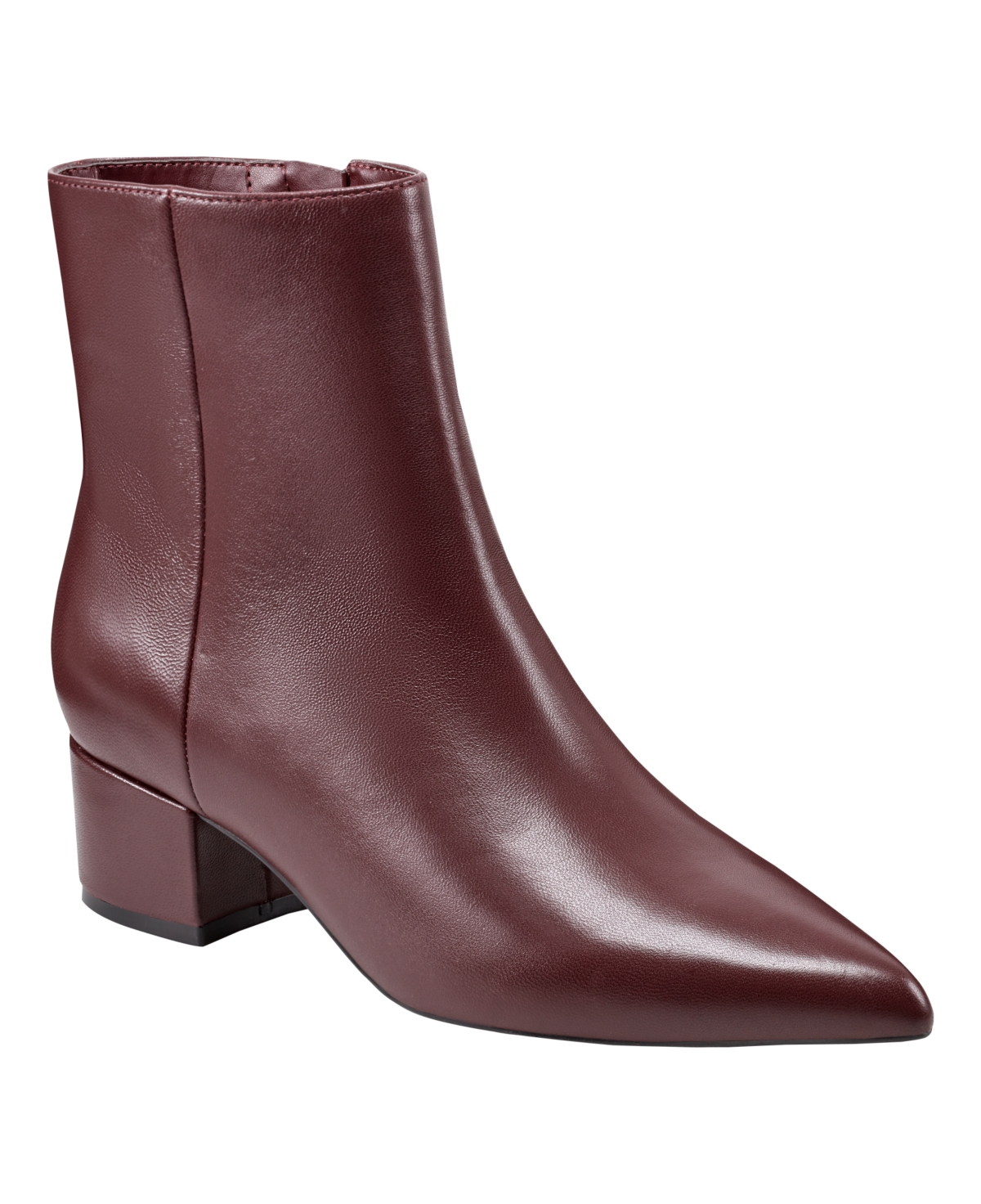 Marc Fisher Women's Gismo Block Heel Ankle Dress Booties In Burgandy |  ModeSens