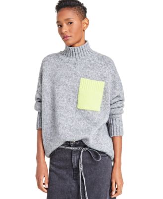 HUGO - Women's Scuple Patch-Pocket Colorblocked Sweater