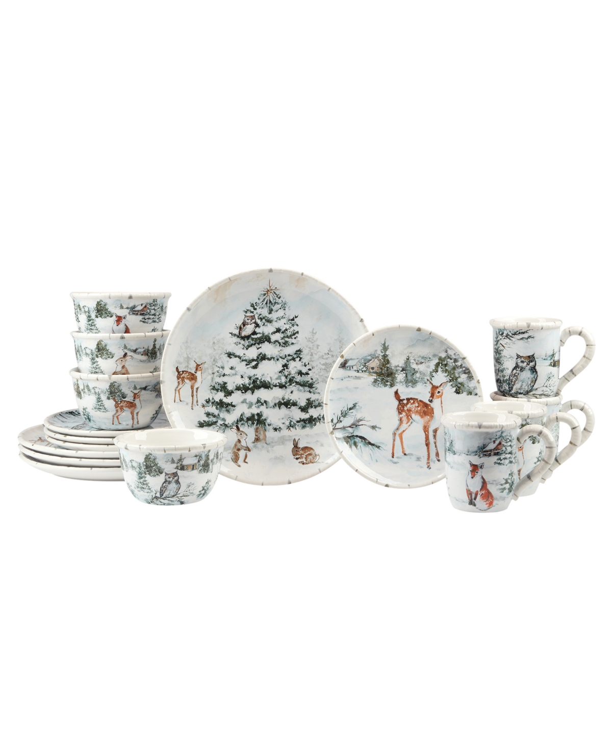 Winter's Frost 16 Pc. Dinnerware Set, Service for 4 - Multi