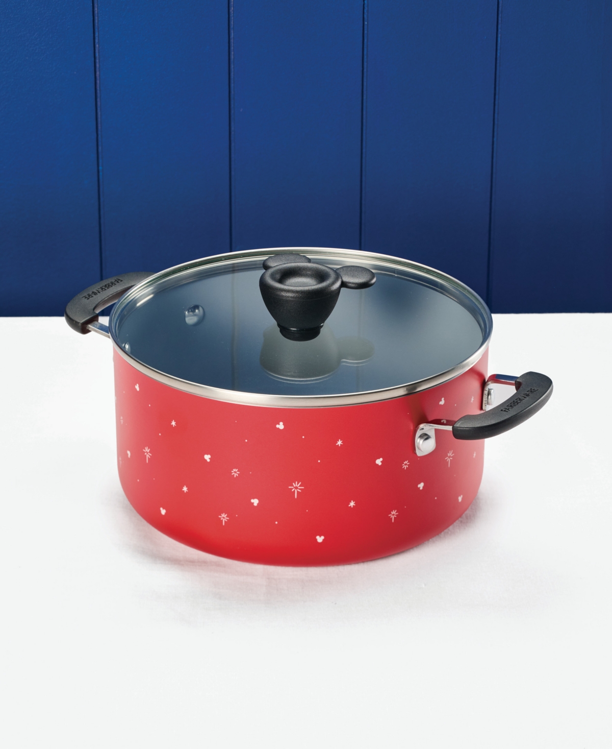 Farberware Disney 5.5-quart Ceramic Nonstick Stockpot With Lid In Red