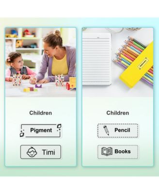 Nelko P21 Label Maker Tape, 14x40mm (0.55"x1.57") Self-Adhesive Label Compatible with P21 Label Maker for Home/Office/School, 180 Labels, Transparent