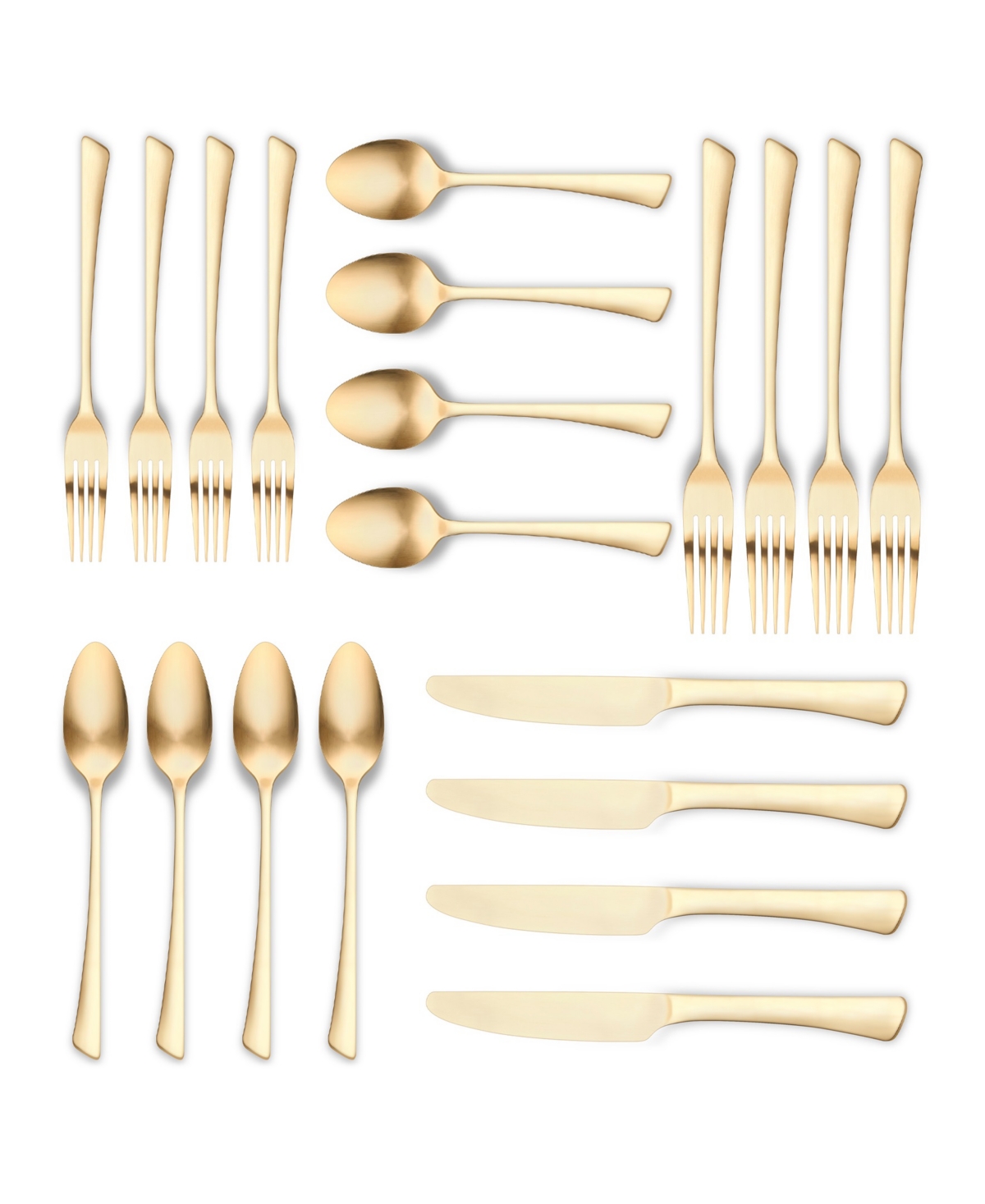 Ornative Abril Service For 4 20 Piece Flatware Set In Gold