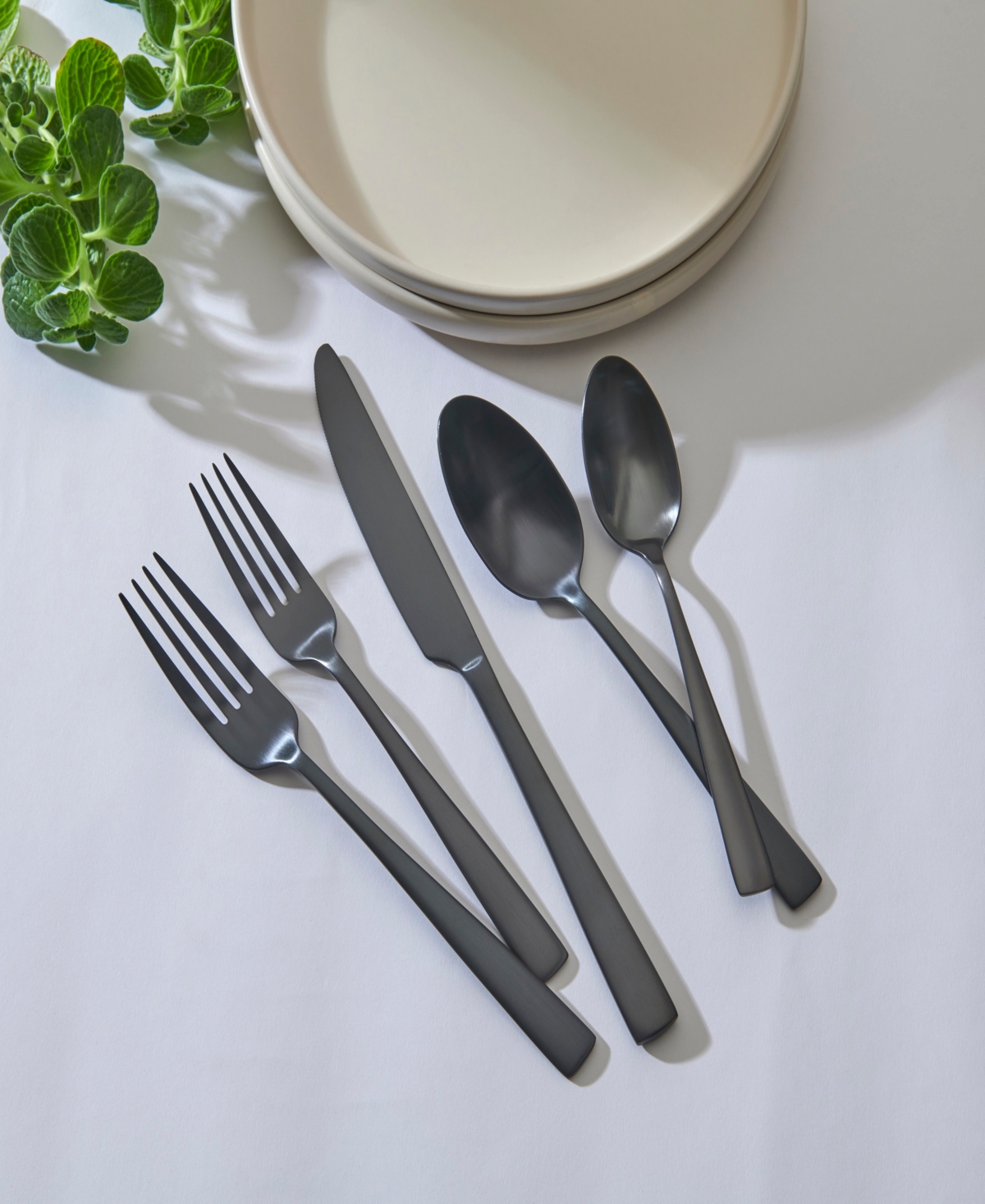 Ornative Adila Service For 4 20 Piece Flatware Set In Black