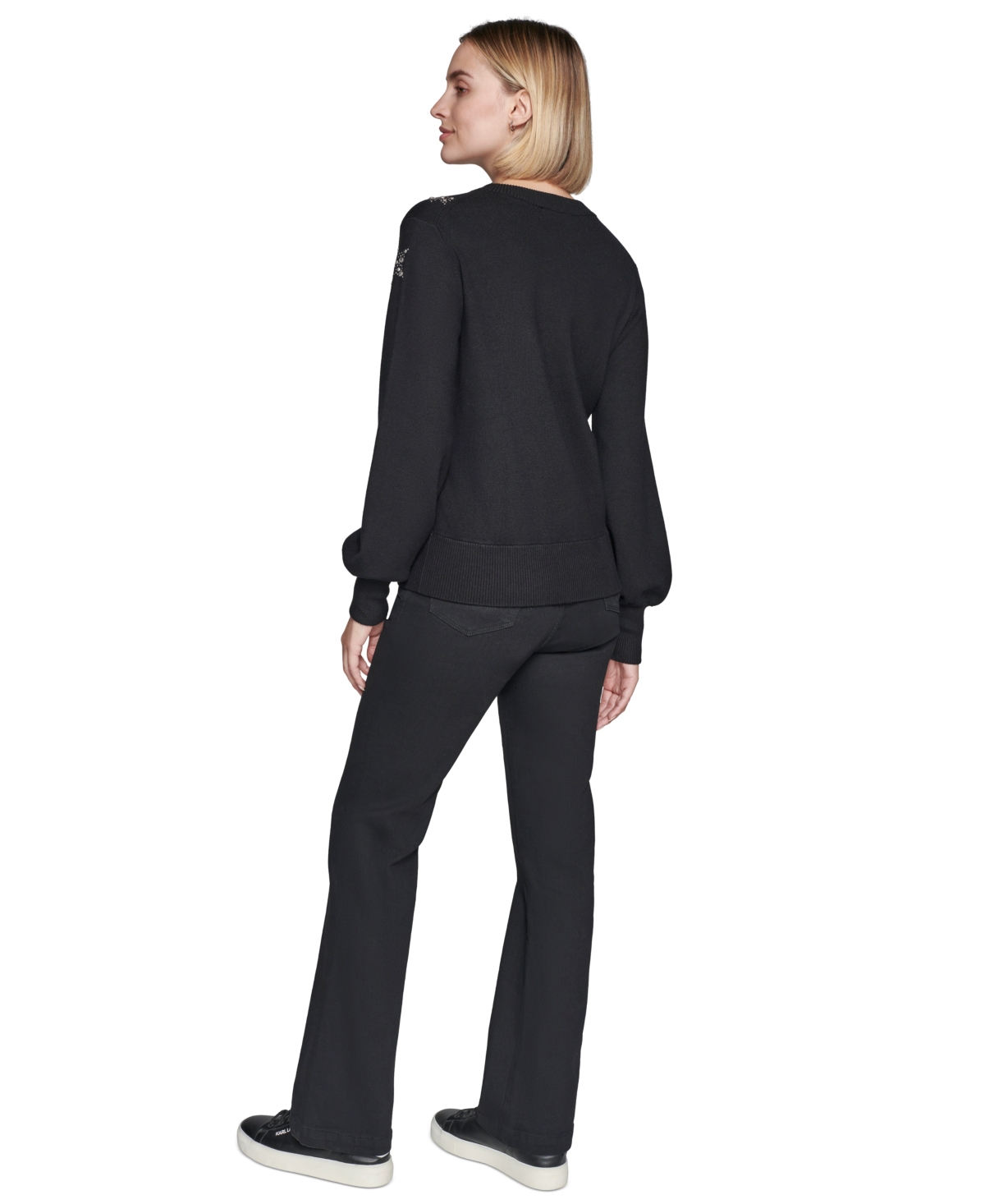 Karl Lagerfeld Paris Women's Embellished Stars Sweater