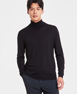 Men's Merino Wool-Blend Turtleneck Sweater, Created for Macy's