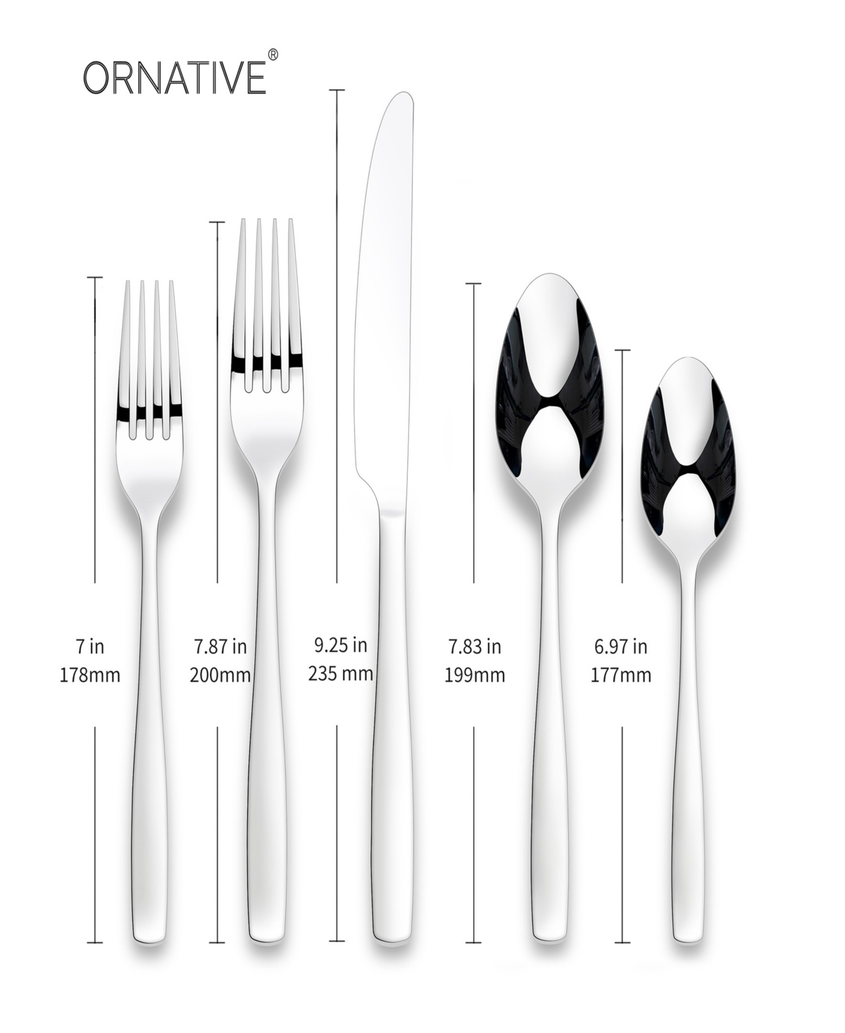Ornative Eloise Service For 8 45 Piece Flatware Set In Silver