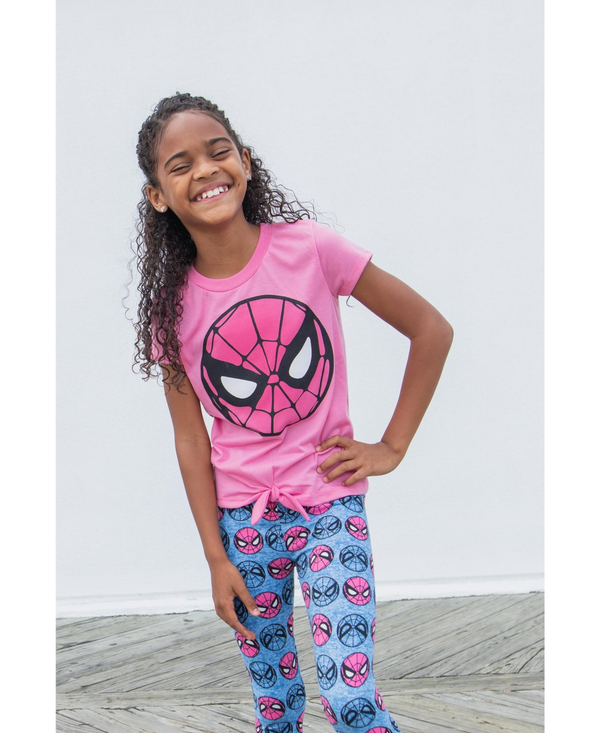 Marvel Little Girls T-Shirt and Leggings Outfit Set to (2T - 14-16) - Spider-man
