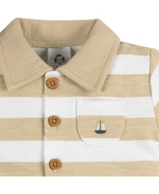 Baby Girls Collared Romper