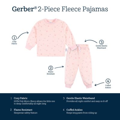 Toddler Girls Fleece Blanket Sleepers, 2-pack