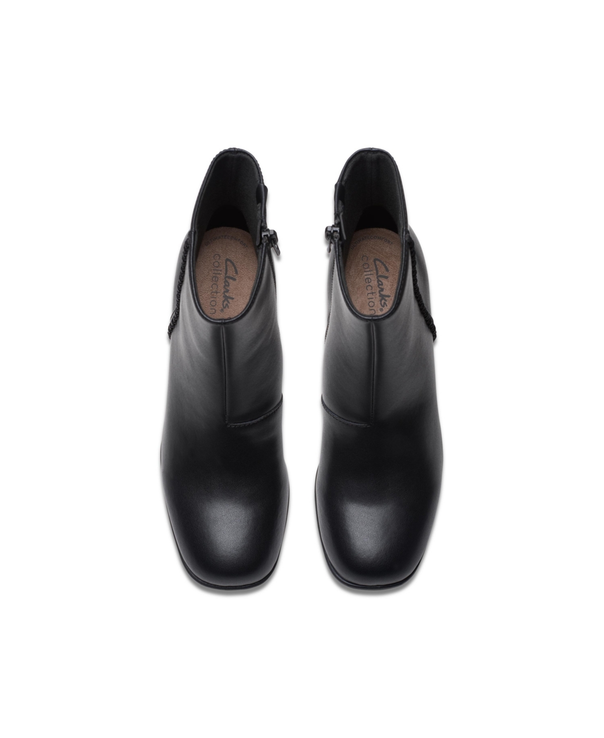 Clarks Keirsta Faye Leather Bootie In Black Leather