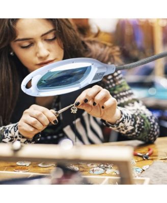 Lightview Pro LED Gooseneck Standing Magnifier Floor Lamp (1.75x) 3 Diopter