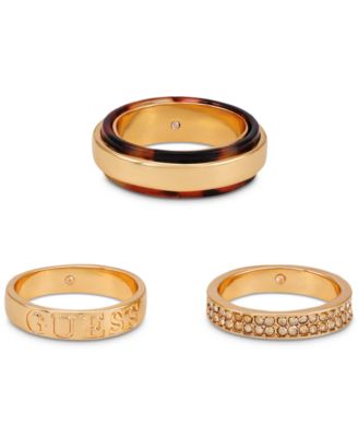Anillo Oro Mujer Set De Anillos Guess Pavé Bar Ring Talla