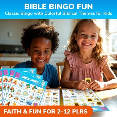 2X Set Bible Games for Kids 4-6 - Bible Bingo, Noah Ark Toy