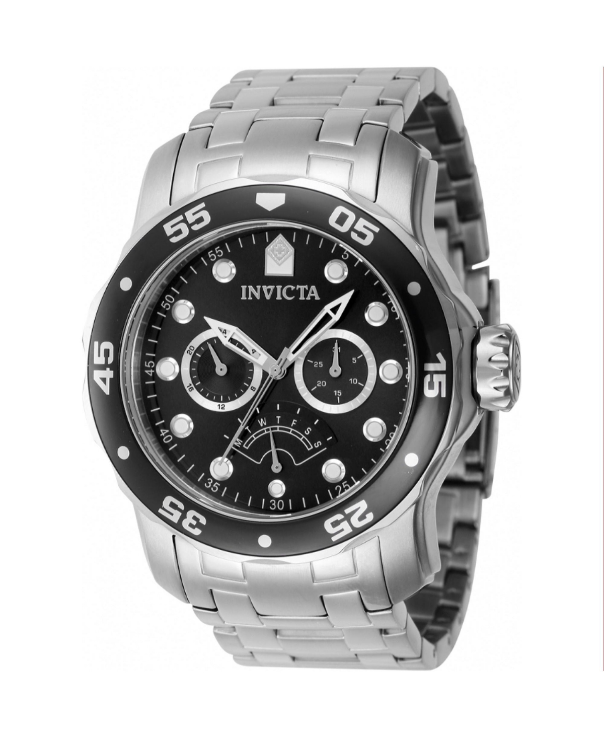 Men's 46992 Pro Diver Quartz Chronograph Black Dial Watch - Black
